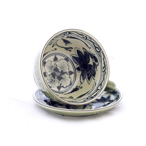 Capuchino Cup  large floral lotus