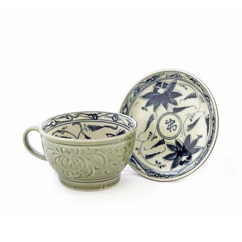 Capuchino Cup  large floral lotus