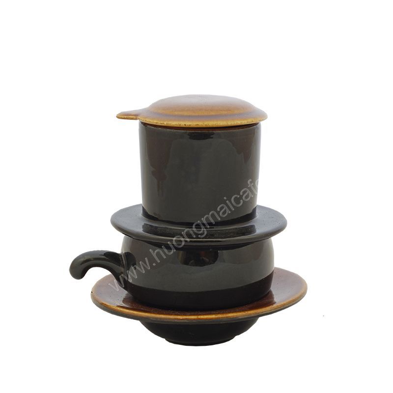 Pottery Coffee Filter Set Black