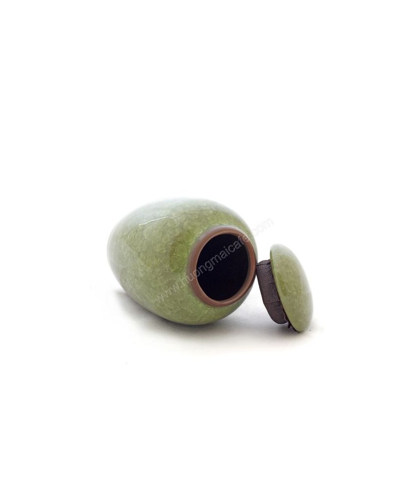 Tea Jar pattern  green veinstone