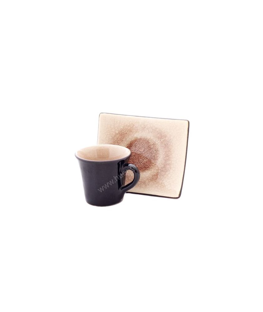 Cup Espesso with design squares dish