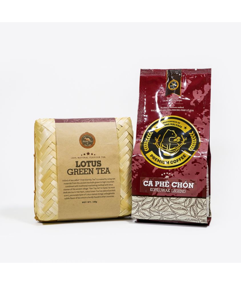Kopi Luwak Legend Coffee + Lotus Tea Bamboo